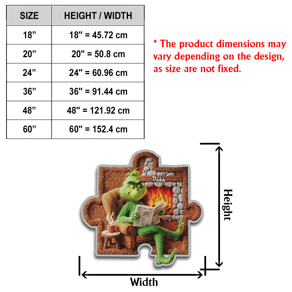 Grumpy Family Life Puzzle - Personalized Stole Christmas Non-Slip Tufted Rug