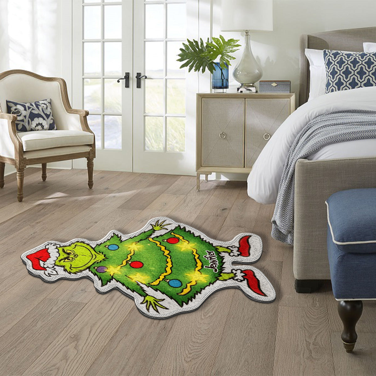 Joyeux Noël - Étole de Noël personnalisée Tapis touffeté antidérapant