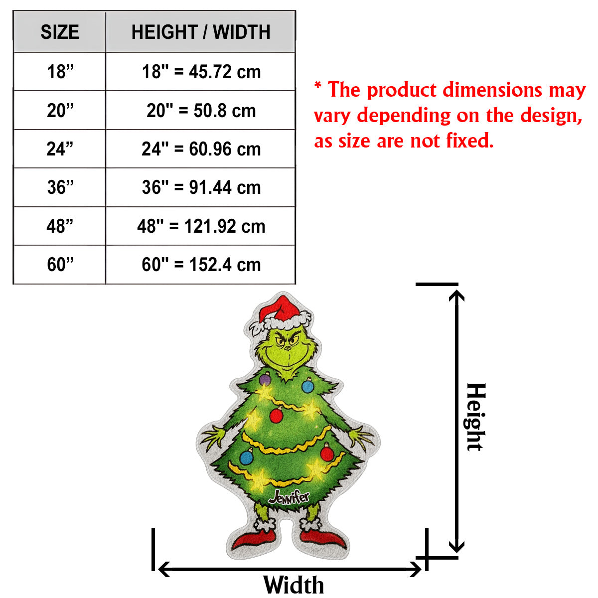 Joyeux Noël - Étole de Noël personnalisée Tapis touffeté antidérapant