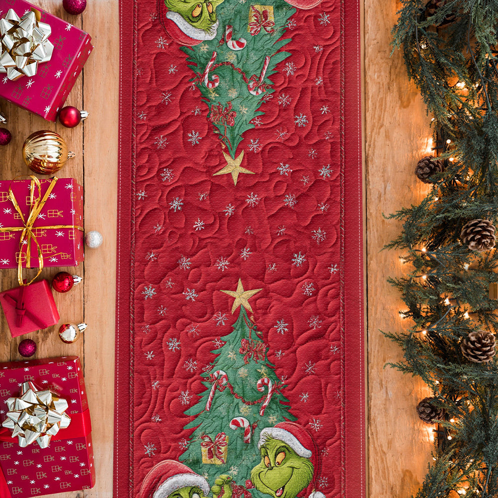 Couple Grinchmas - Personalized Stole Christmas Table Runner