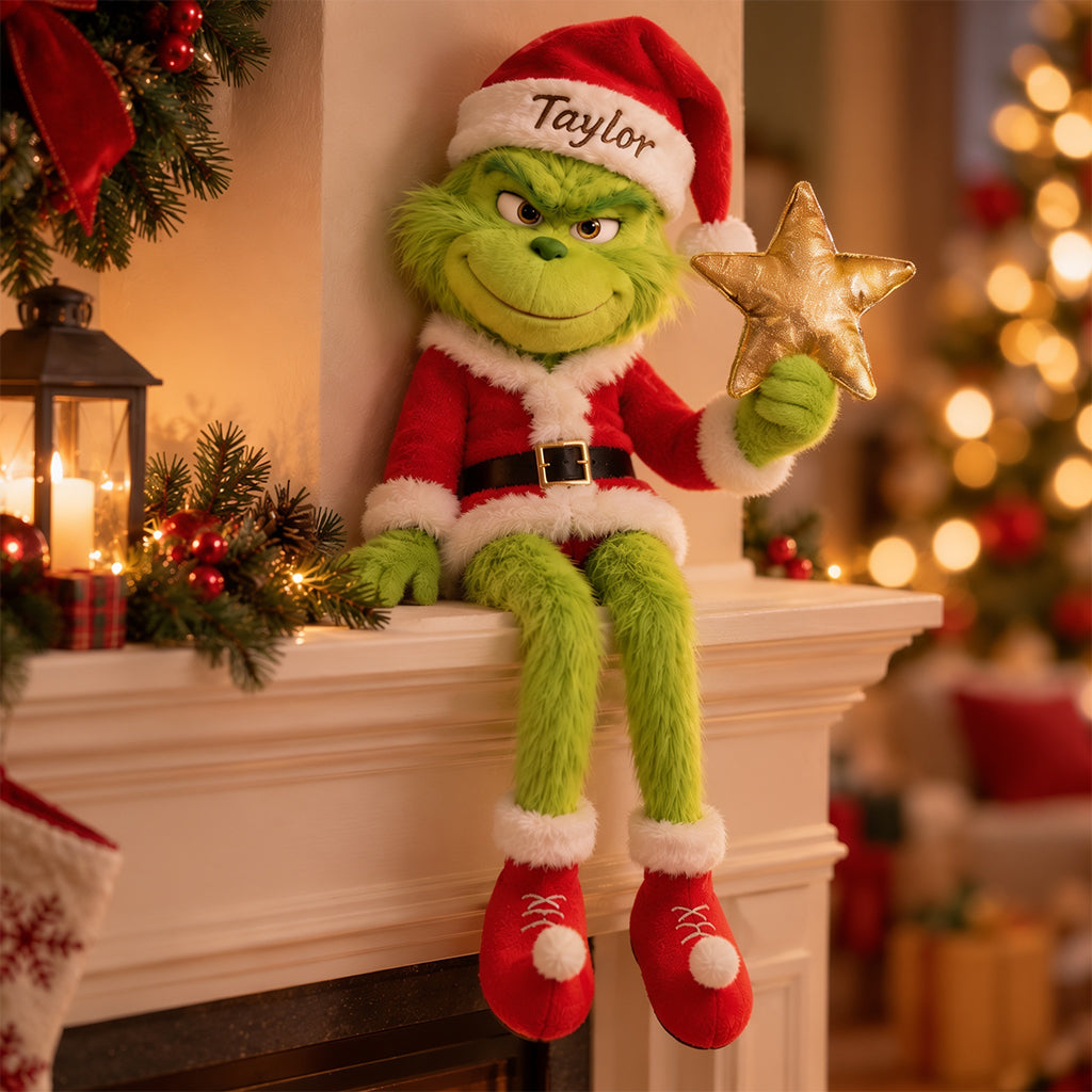 Merry Grinchmas - Personalized Stole Christmas Posable Plush Doll
