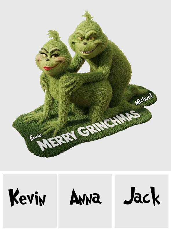 Green Mischief Holiday - Personalized Stole Christmas Non-Slip Tufted Rug