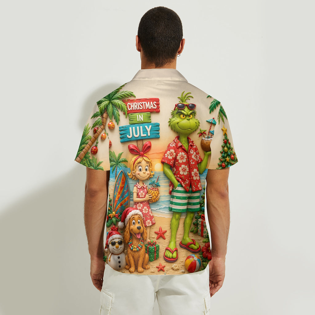 Christmas In July - Personalized Stole Christmas Hawaiian Shirt