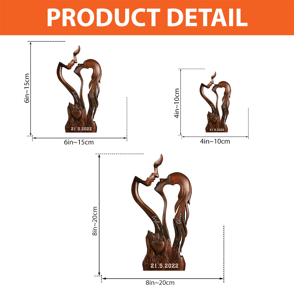 „Du und ich, wir schaffen das“ – personalisierte Acrylplakette in individueller Form für Paare