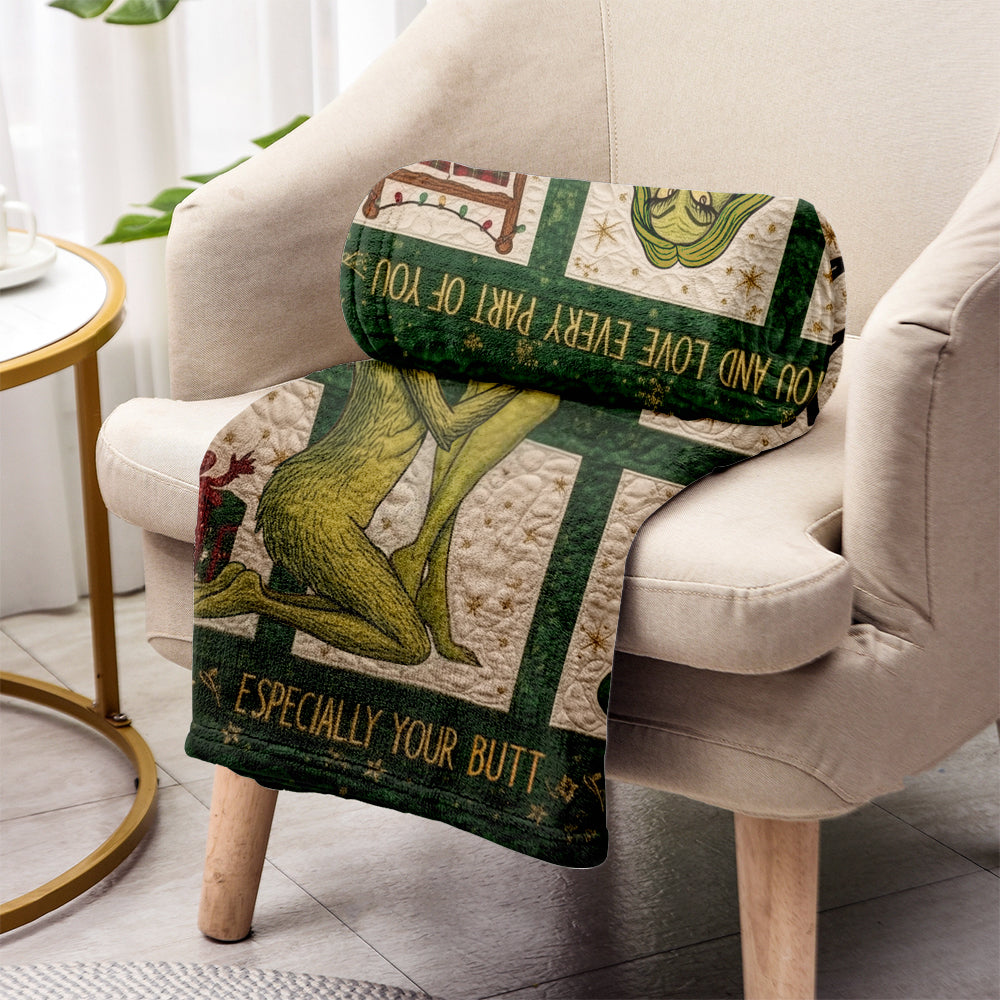 Naughty Green Love – Personalisierte Stola-Weihnachtsdecke