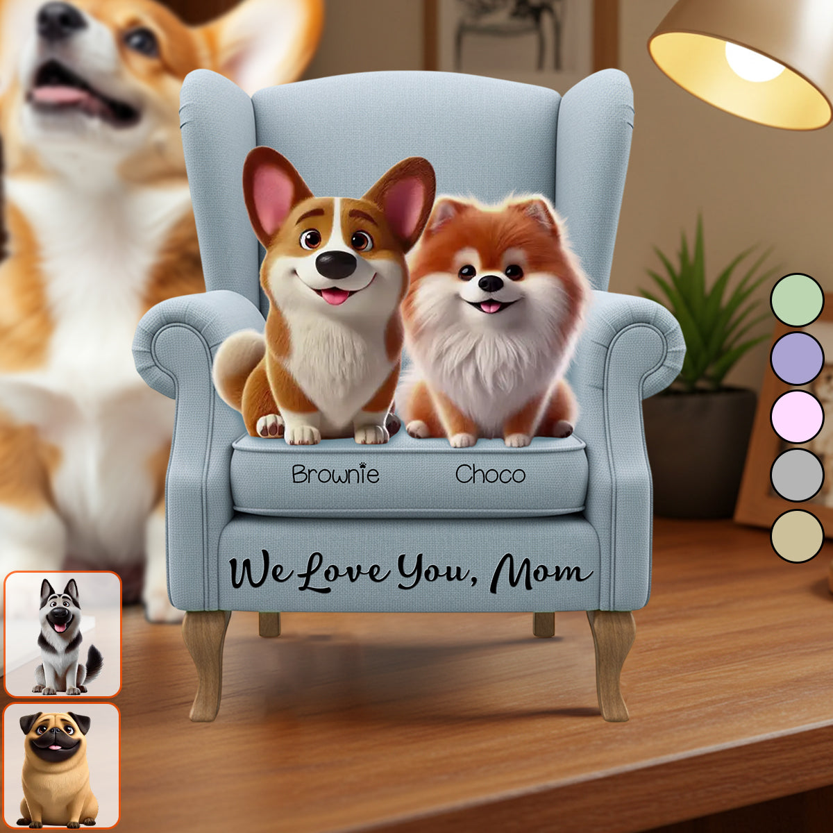 Meilleure maman de chien au monde - Plaque acrylique personnalisée en forme de chien