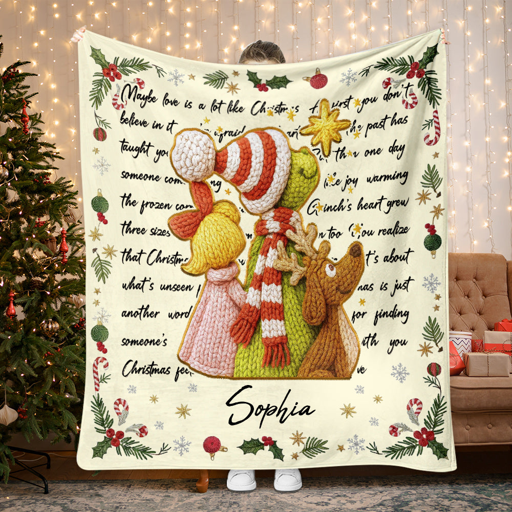 Frohe Weihnachten – Personalisierte Stola-Weihnachtsdecke