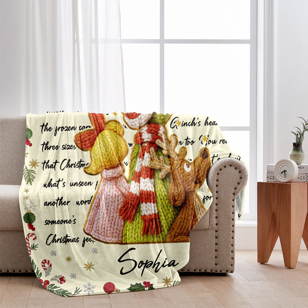 Frohe Weihnachten – Personalisierte Stola-Weihnachtsdecke