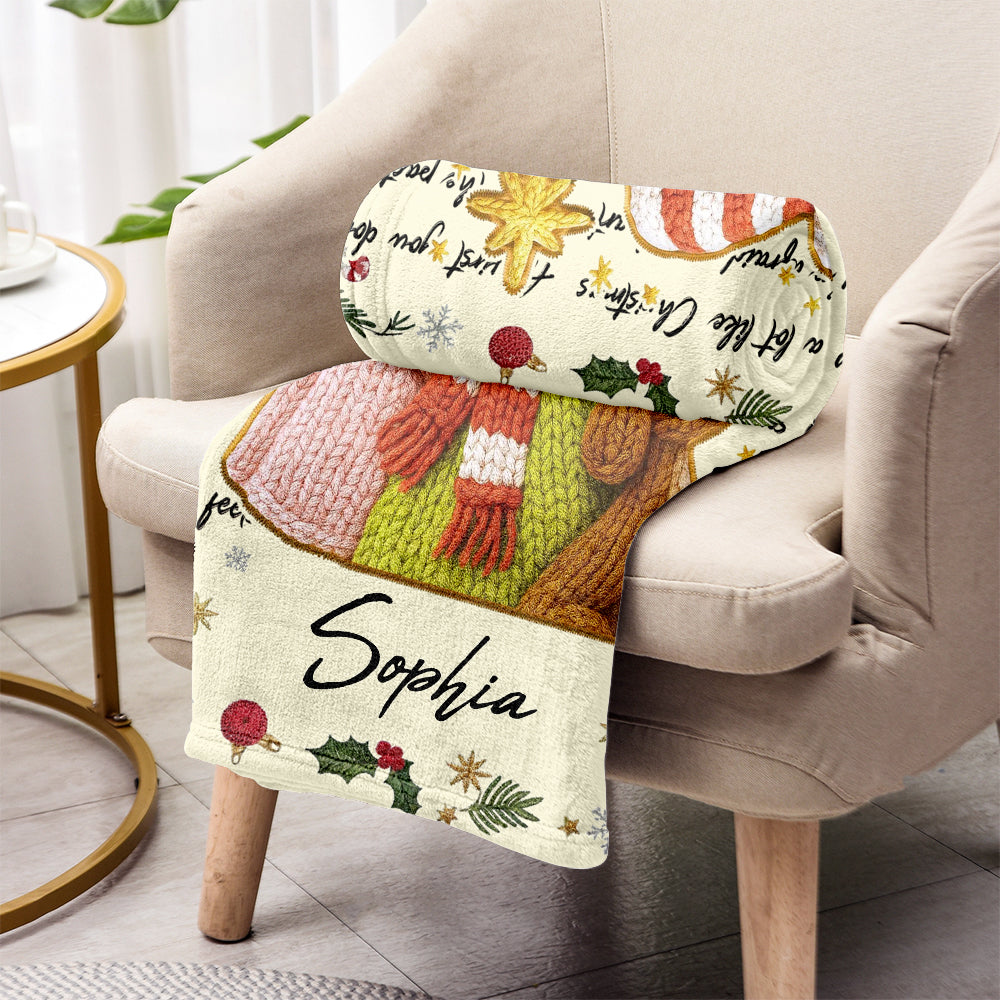 Frohe Weihnachten – Personalisierte Stola-Weihnachtsdecke
