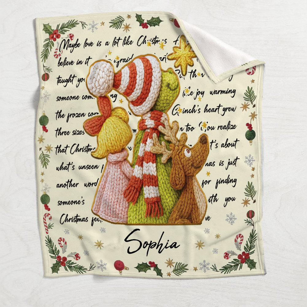 Frohe Weihnachten – Personalisierte Stola-Weihnachtsdecke