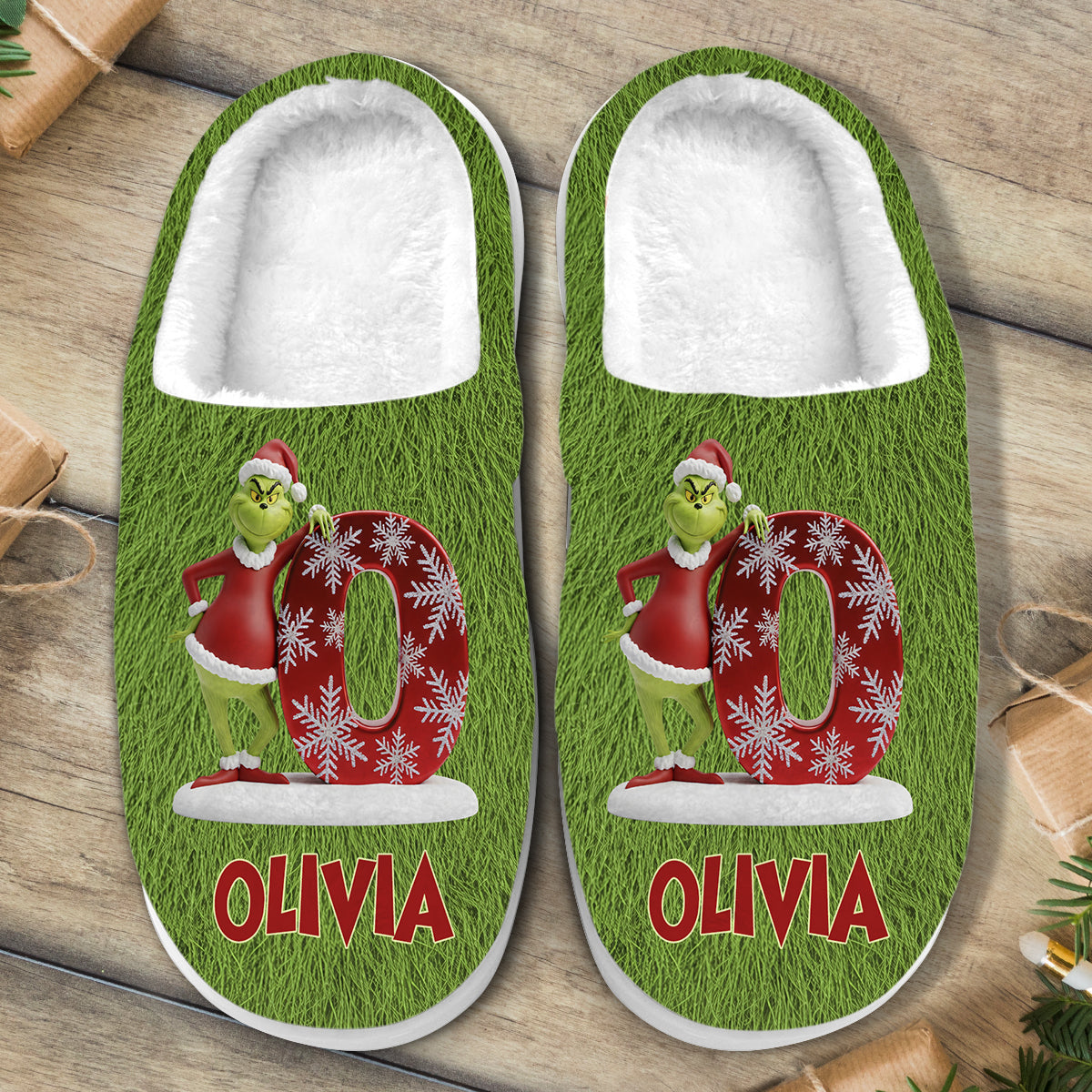 Frohe Weihnachten – Personalisierte Weihnachtsstola-Hausschuhe
