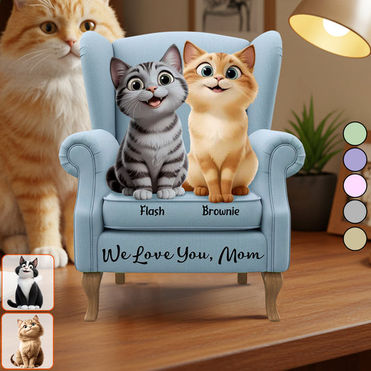 Beste Katzenmama aller Zeiten – Personalisierte Acrylplakette in Katzenform