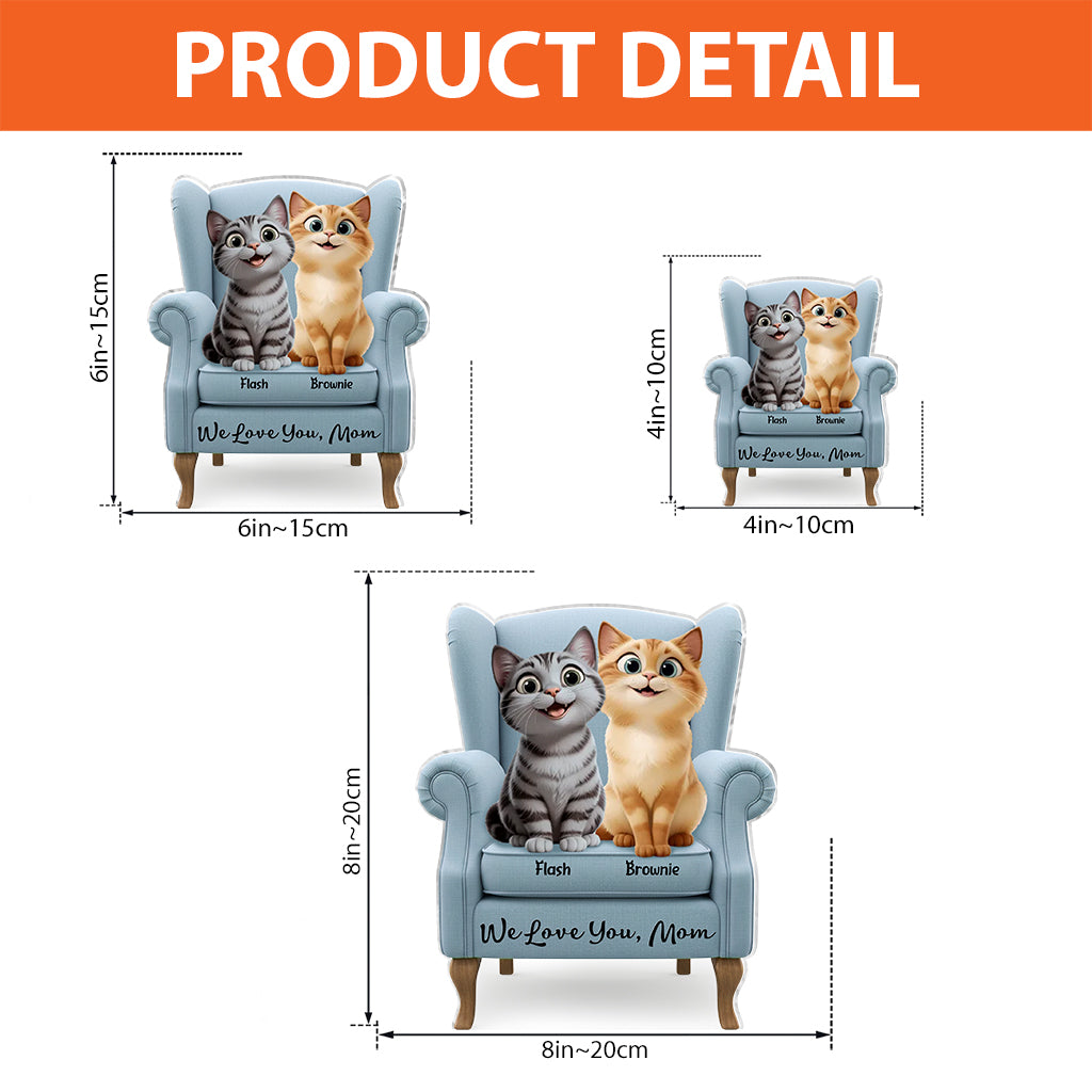 Beste Katzenmama aller Zeiten – Personalisierte Acrylplakette in Katzenform