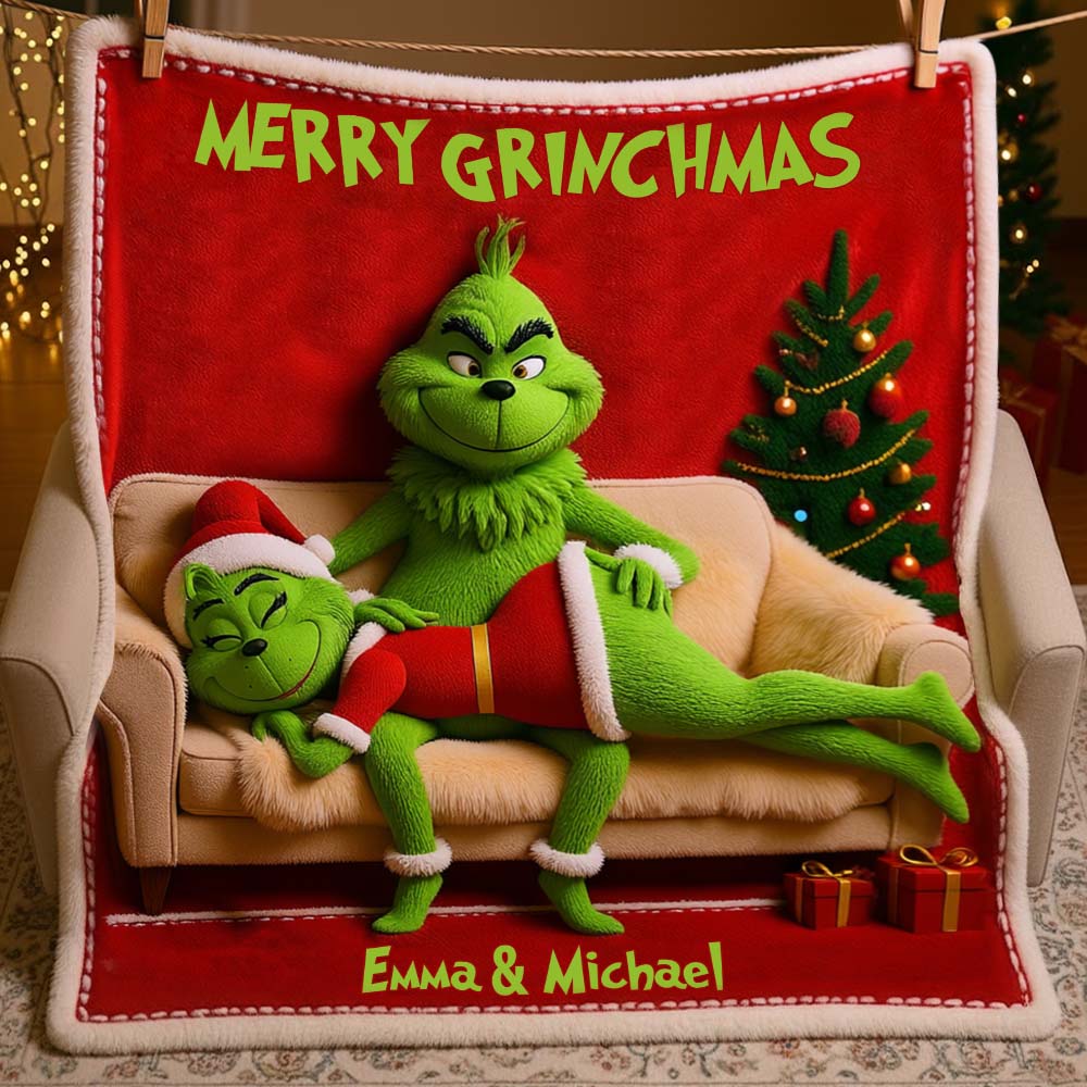 Funny Gift For Couple - Personalized Stole Christmas Blanket