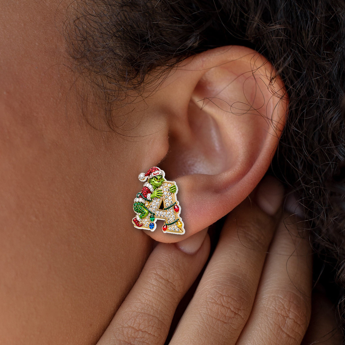 Christmas Thief - Personalized Stole Christmas Stud Earrings