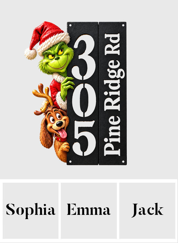 Merry Grinchmas - Personalized Stole Christmas 3D Printed Cut Metal Sign