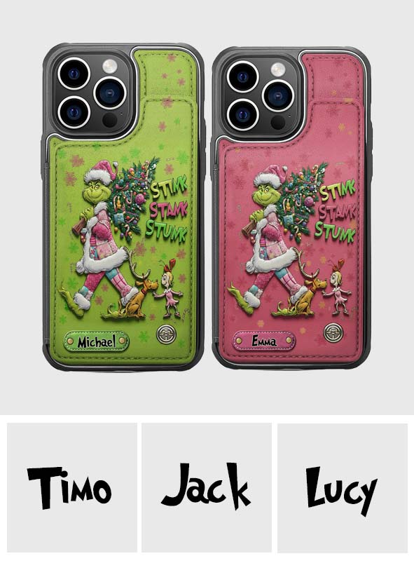 Merry Grinchmas - Personalized Stole Christmas Fully Printed Wallet Phone Case