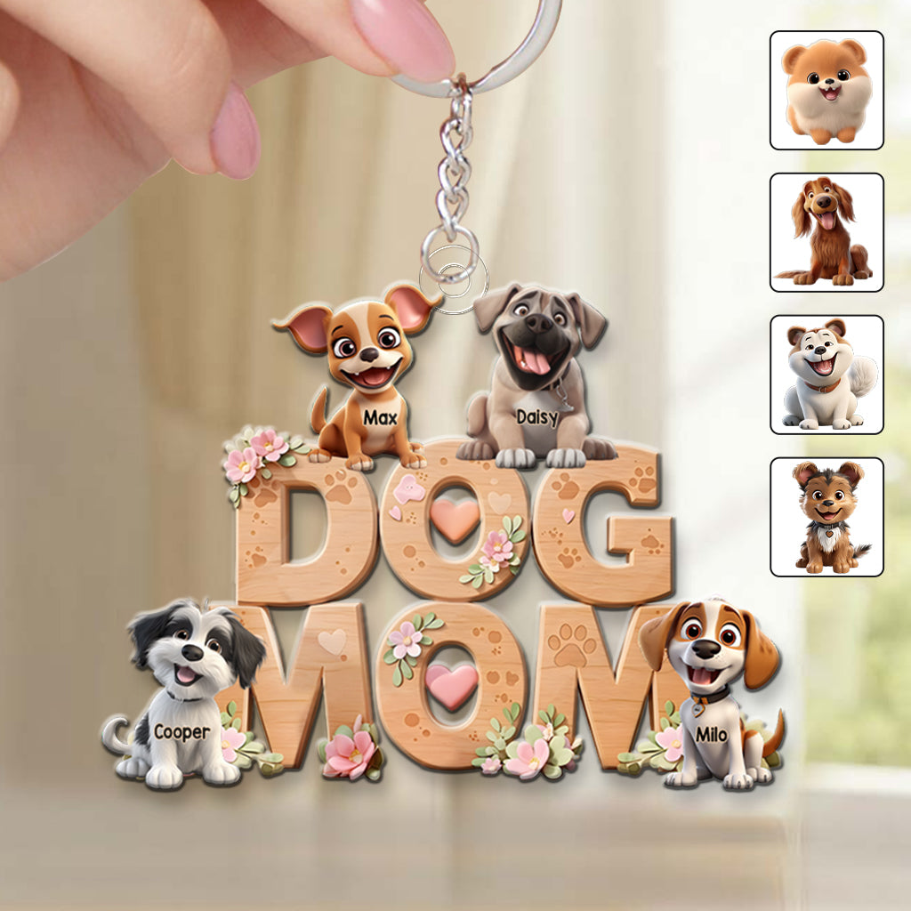 Hundemama – Personalisierter Schlüsselanhänger in Hundeform