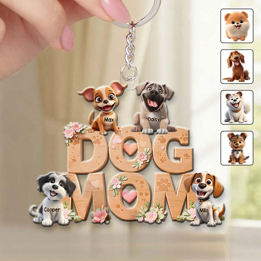 Hundemama – Personalisierter Schlüsselanhänger in Hundeform