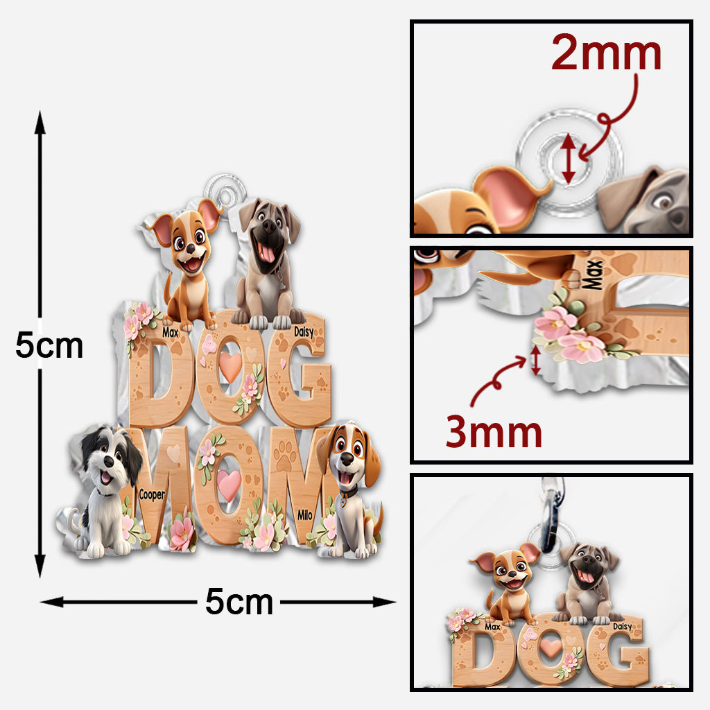 Hundemama – Personalisierter Schlüsselanhänger in Hundeform