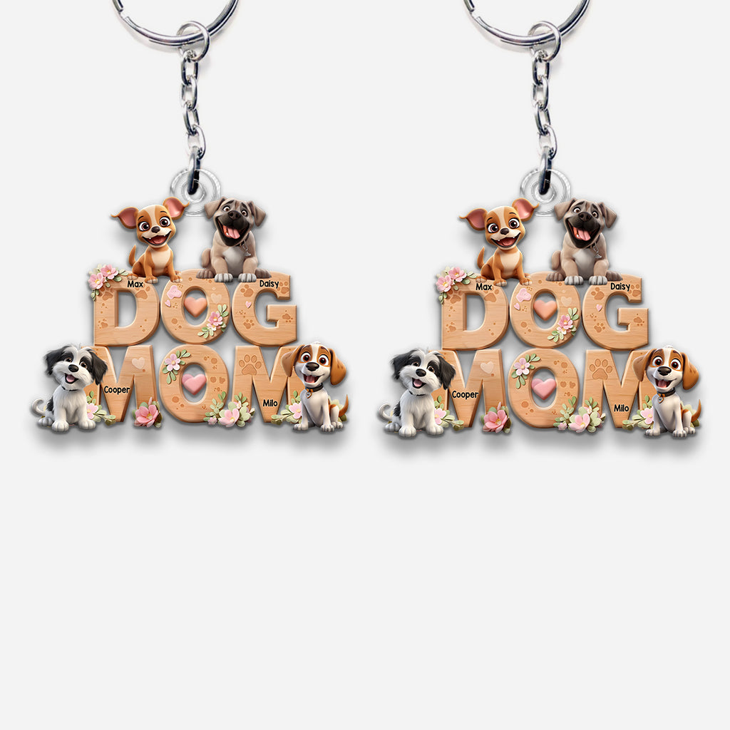 Hundemama – Personalisierter Schlüsselanhänger in Hundeform