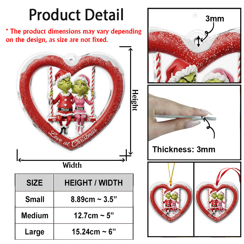 Cadeau pour couple Joyeux Grinchmas - Étole de Noël personnalisée