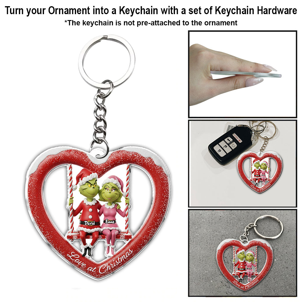 Cadeau pour couple Joyeux Grinchmas - Étole de Noël personnalisée