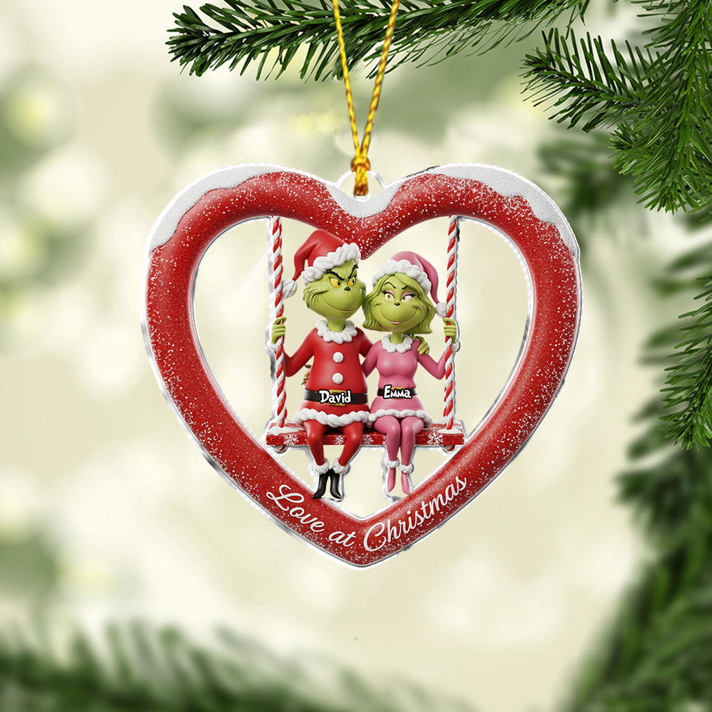 Cadeau pour couple Joyeux Grinchmas - Étole de Noël personnalisée