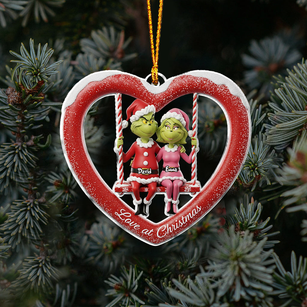 Cadeau pour couple Joyeux Grinchmas - Étole de Noël personnalisée
