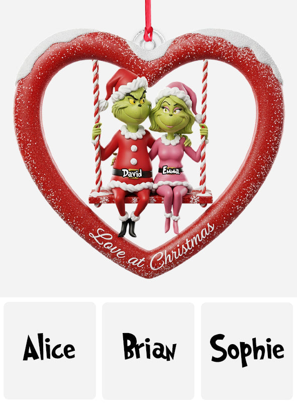 Cadeau pour couple Joyeux Grinchmas - Étole de Noël personnalisée