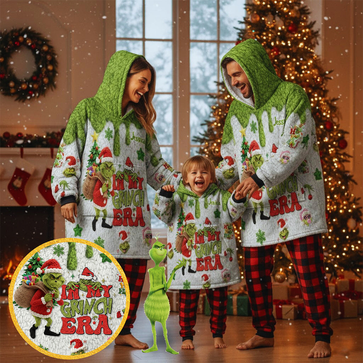 Weihnachtsklassiker-Film - Personalisierte Stola-Weihnachtsdecke mit Kapuze