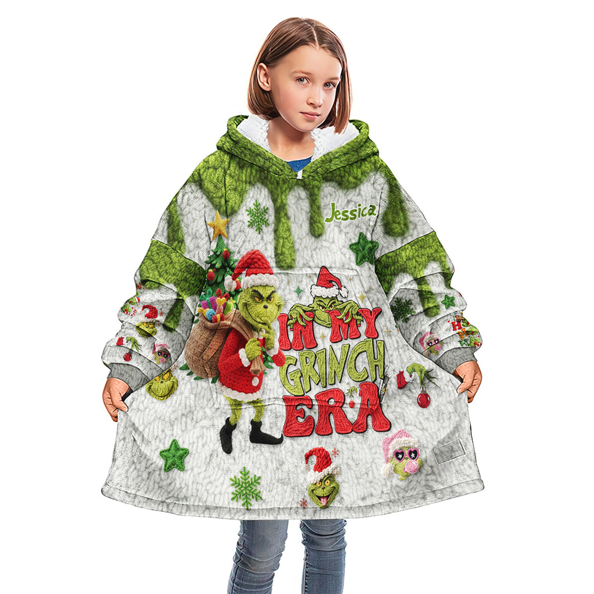 Weihnachtsklassiker-Film - Personalisierte Stola-Weihnachtsdecke mit Kapuze