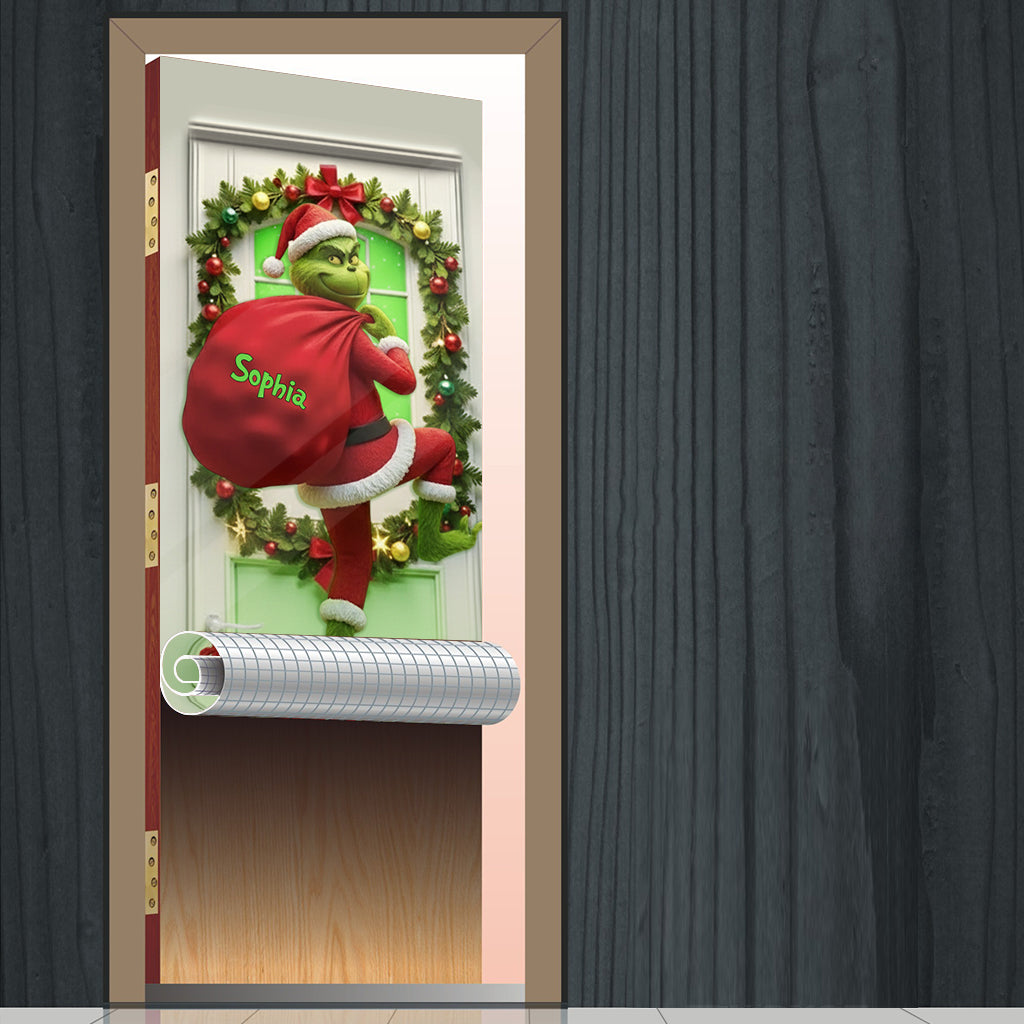 Frohe Weihnachten – Personalisierter Türsticker „Weihnachtsstola“