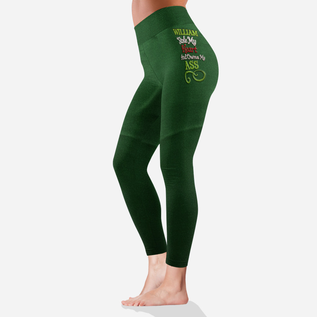 Stole My Heart - Personalisierte Leggings mit dem Aufdruck "Stole Christmas"