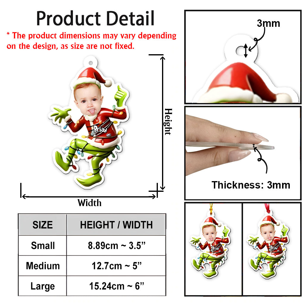 Our Family - Personalized Stole Christmas Transparent Ornament