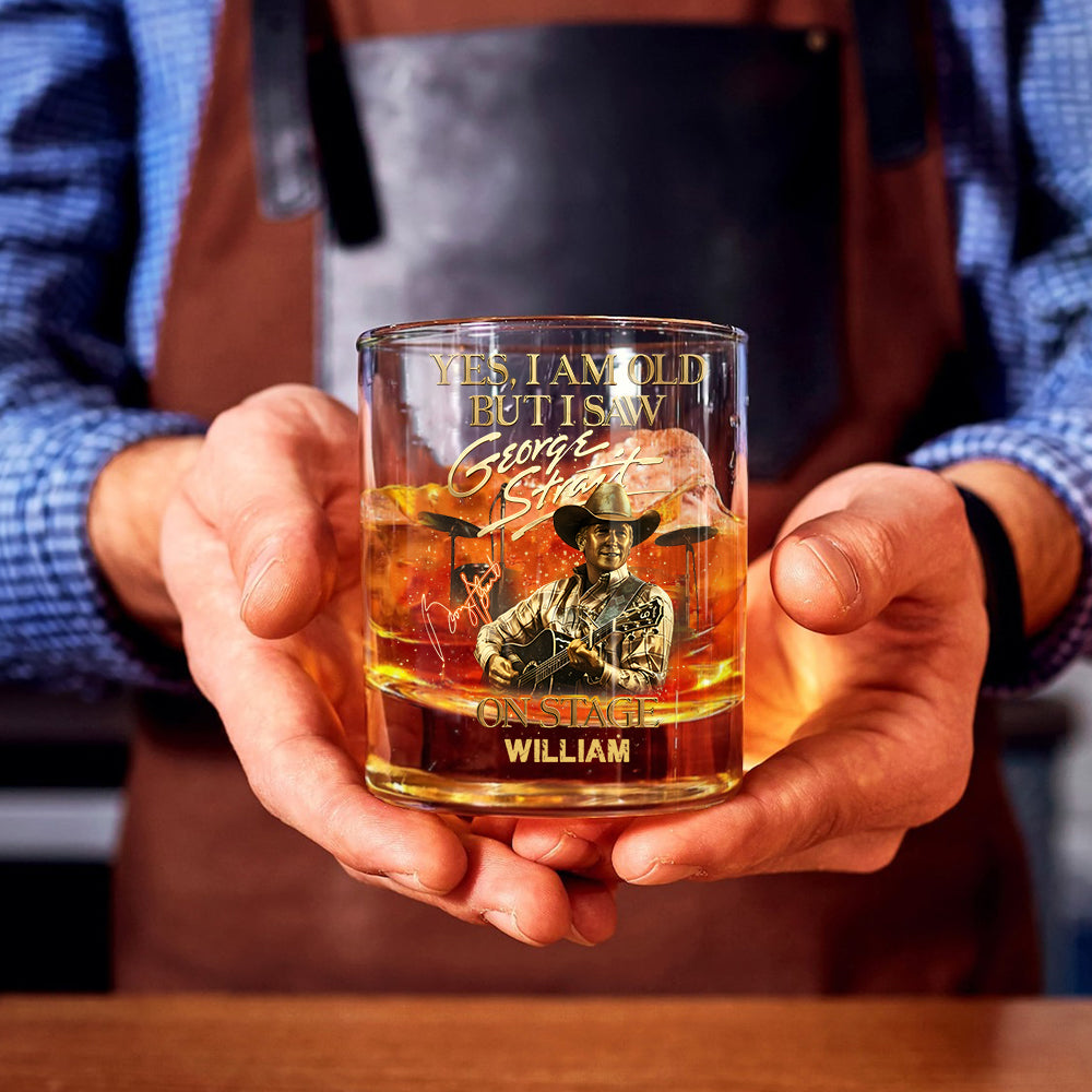 Ja, ich bin alt, aber ich habe es gesehen... Auf der Bühne – Personalisiertes Whiskyglas „King of Country“