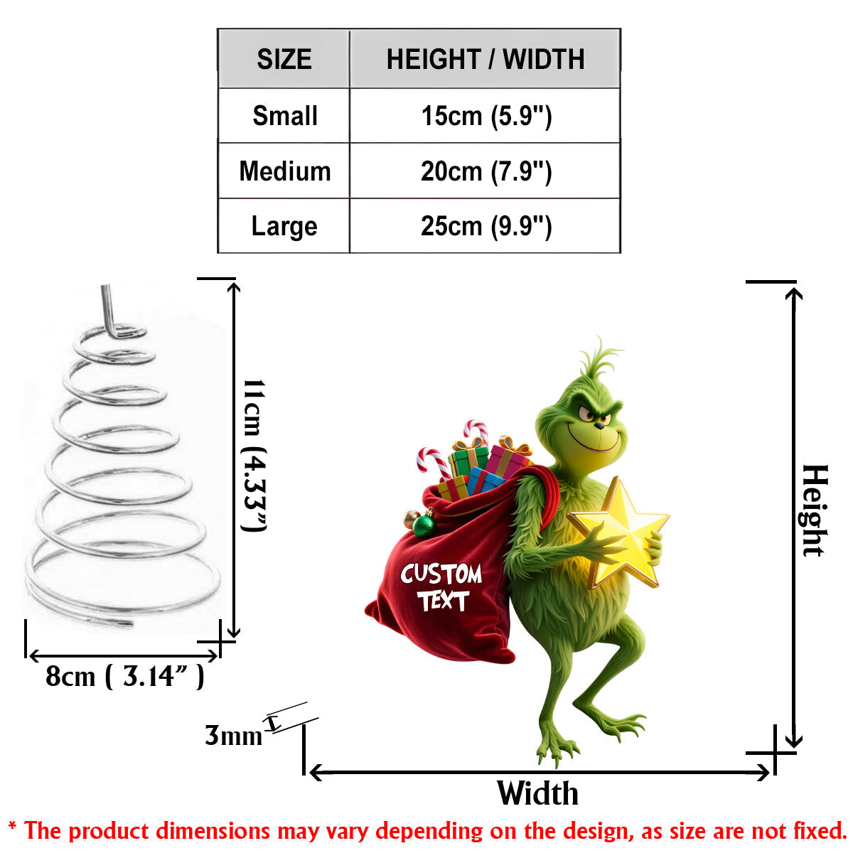 Lustige Weihnachtsbaumspitze - Personalisierte LED-Lichter-Weihnachtsbaumspitze mit Stola