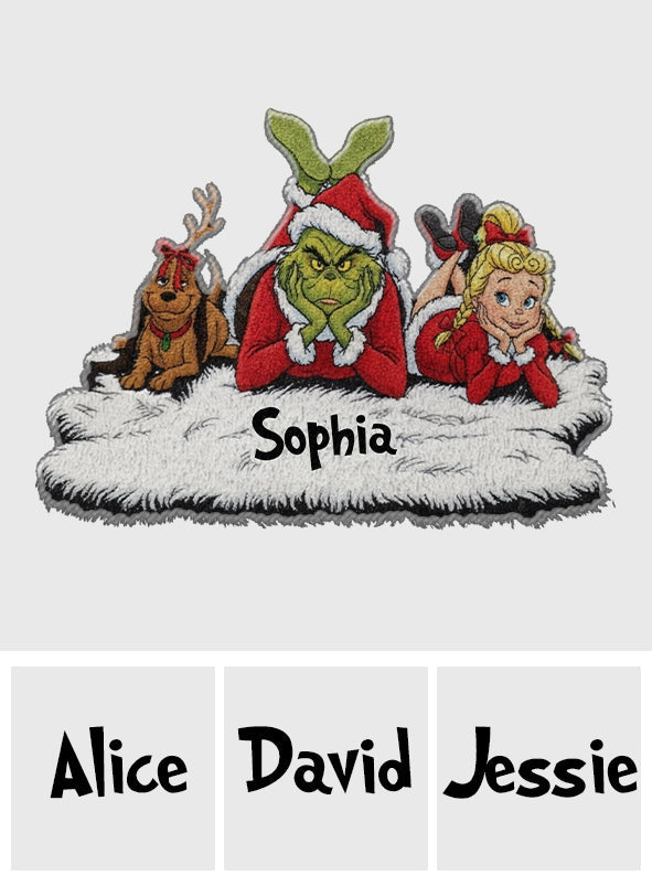 Merry Greenmas - Personalized Stole Christmas Non-Slip Tufted Rug