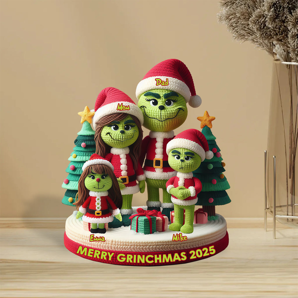 Joyeux Grinchmas - Étole de Noël personnalisée - Plaque acrylique sur mesure