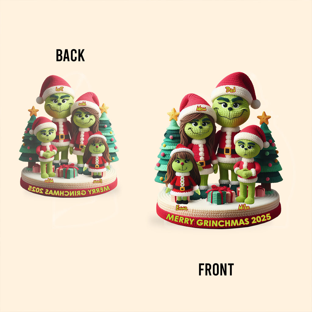 Joyeux Grinchmas - Étole de Noël personnalisée - Plaque acrylique sur mesure