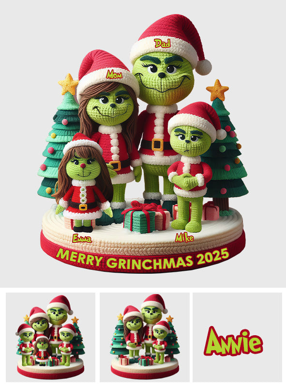 Joyeux Grinchmas - Étole de Noël personnalisée - Plaque acrylique sur mesure