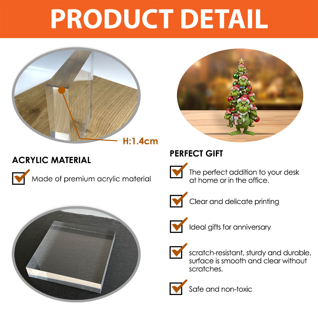 Notre famille - Plaque acrylique personnalisée en forme de famille