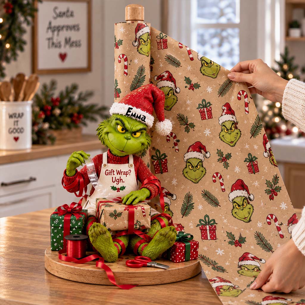 Gift Wrap - Personalized Stole Christmas Paper Towel Stand