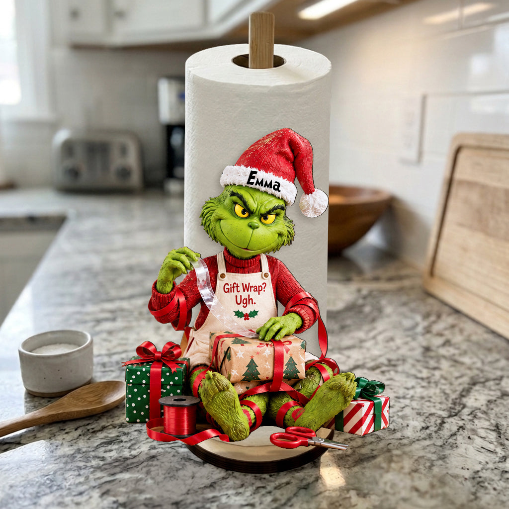 Gift Wrap - Personalized Stole Christmas Paper Towel Stand