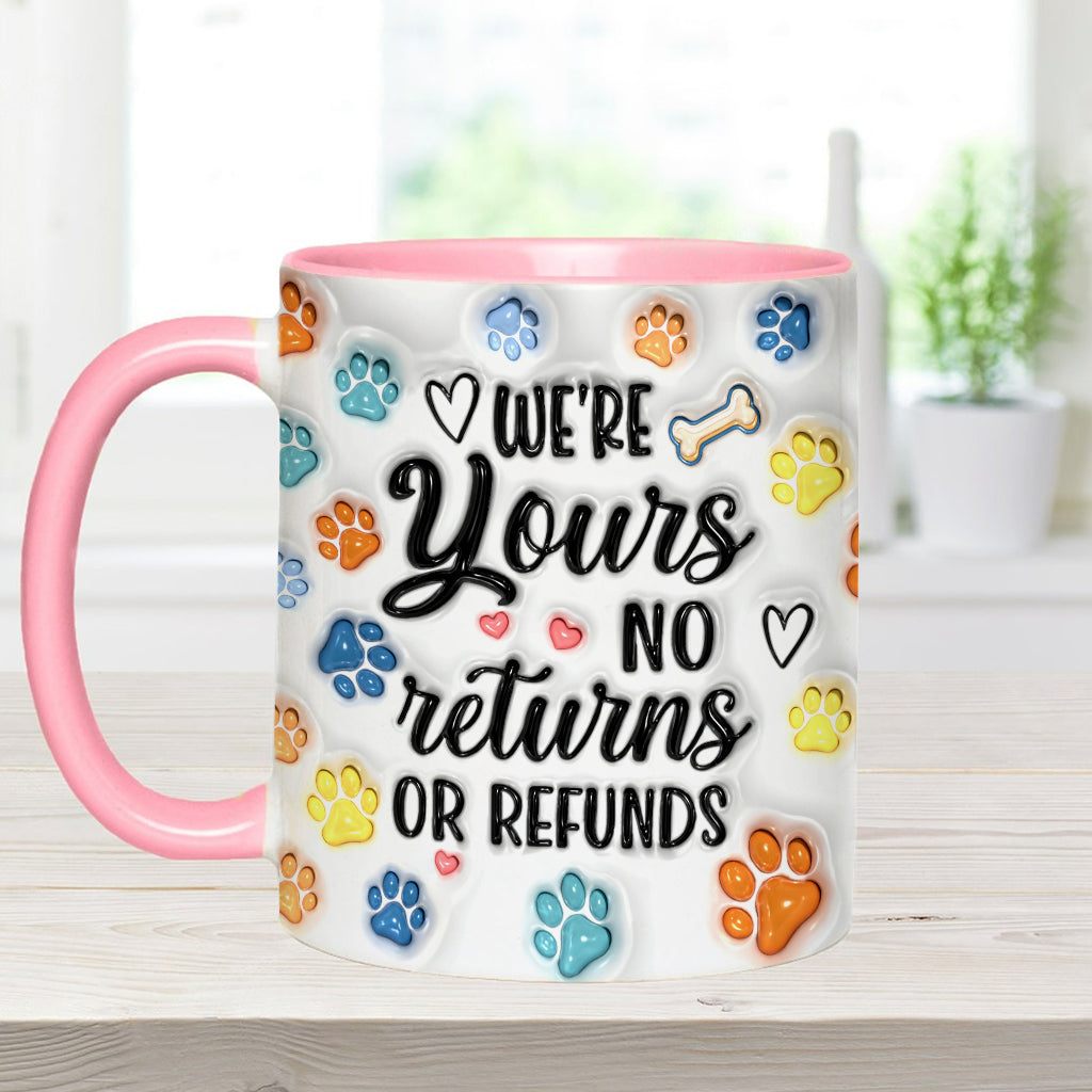 We're Yours - Personalized Dog Accent Mug