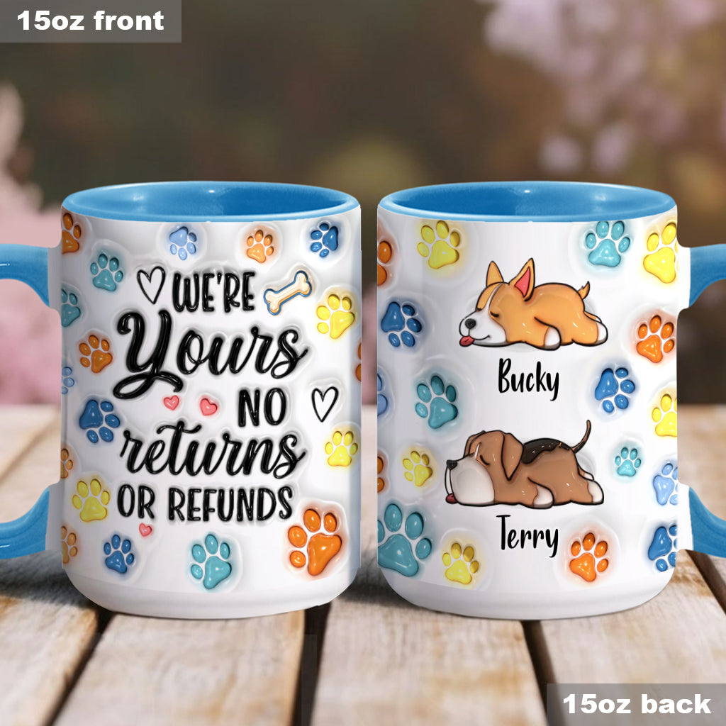 We're Yours - Personalized Dog Accent Mug
