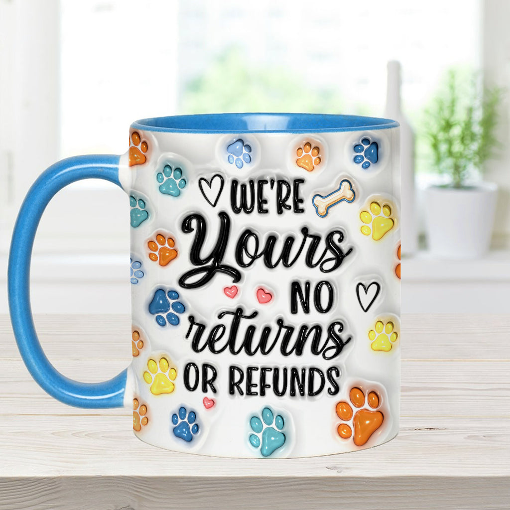 We're Yours - Personalized Dog Accent Mug