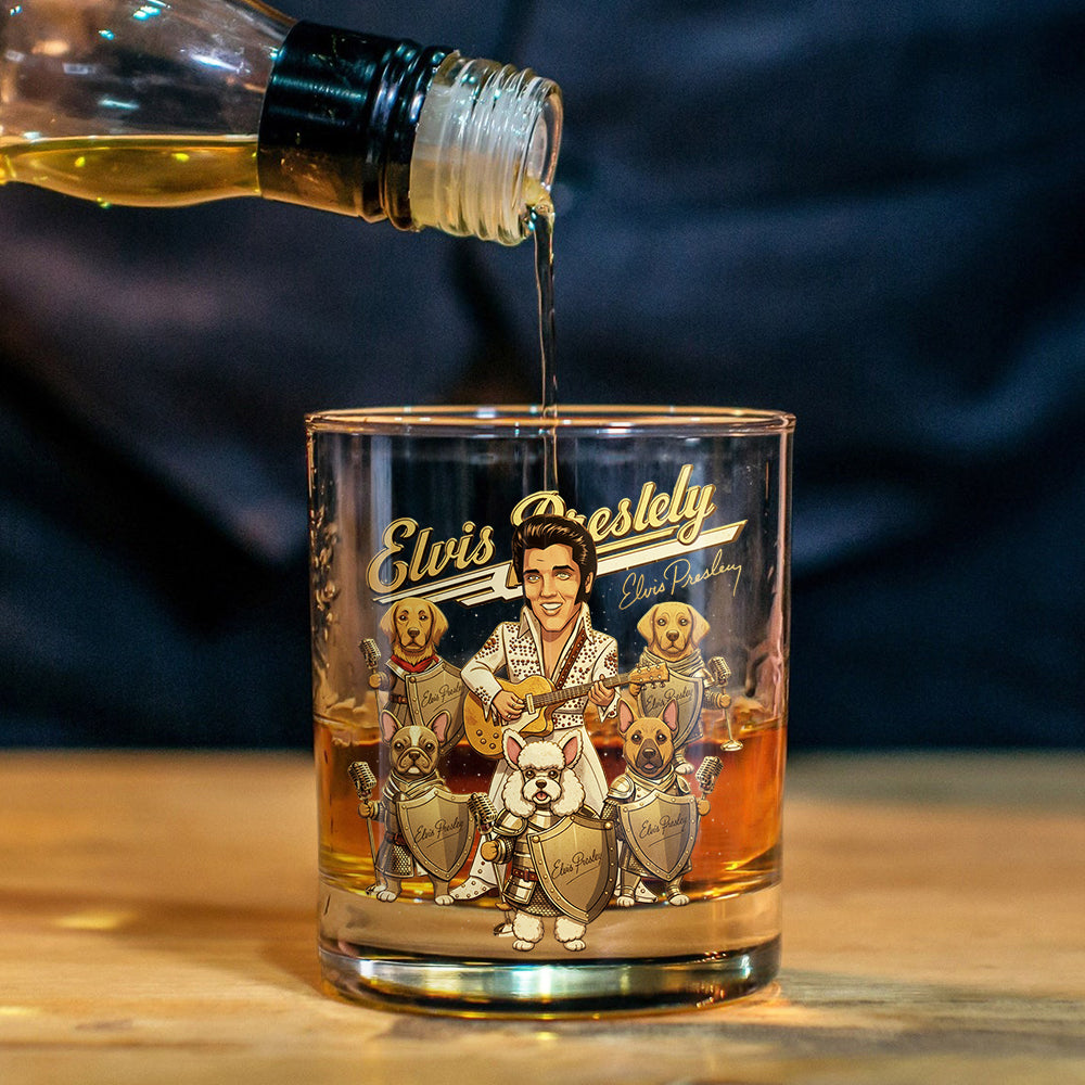 Hound Dog Legend - King of Rock and Roll Whiskey Glass