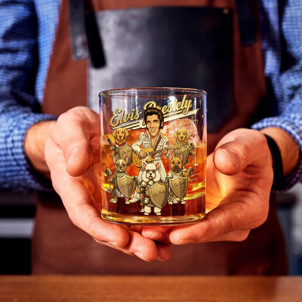Hound Dog Legend - King of Rock and Roll Whiskey Glass