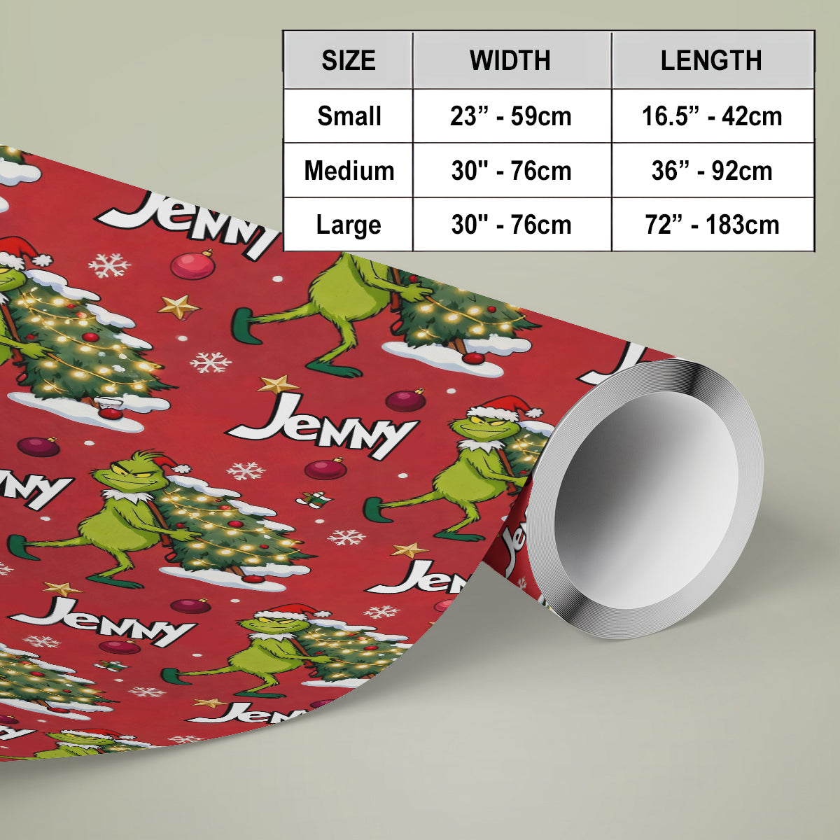 Fröhliche Grinchmas - Personalisierte Stola-Weihnachtsgeschenkpapiere